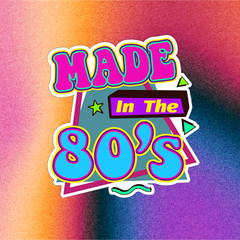 1980s Nostalgia Die-Cut Sticker – ‘Made in the 80s’ Theme