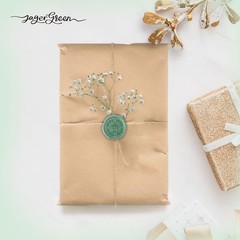Wax Seal Stickers with Various Seals Patterns, Green Adhesive Sealing Wax Sti…
