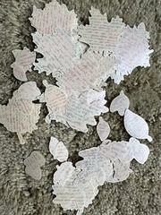 Autumn Fall Leaves And Acorn Die Cuts, Loose (thin glossy material), 71 pieces