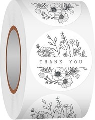 500 PCS 1.5 Inch Thank You Stickers for Small Business, Baking, Gifts, Envelo…