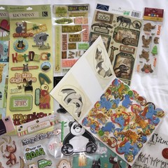 Zoo Animals Safari Scrapbooking stickers Lot