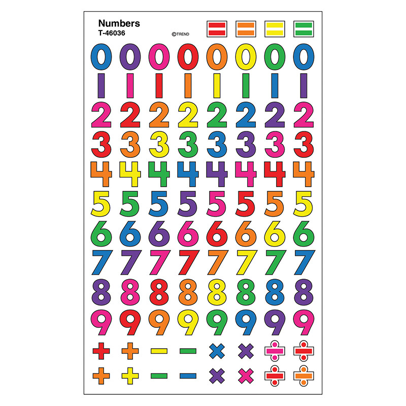 TREND Numbers superShapes Stickers, 800 ct