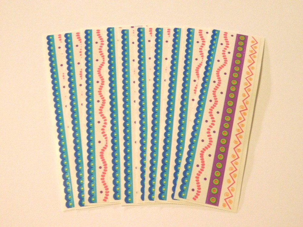 Mrs. Grossman’s Lot of 10 Strips ~Groovy Graphics~ 2000 Stickers Scrapbooking