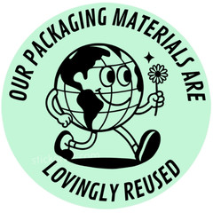 Eco Friendly Stickers 2” Round – Our Packaging Materials Are Lovingly Reused