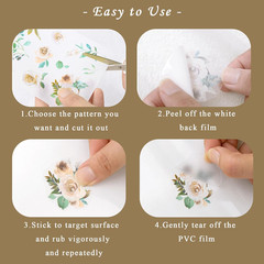 12 Sheets Rub on Transfers for Crafts Furniture Rub on Transfers Stickers