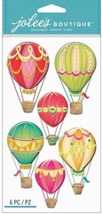 Hot Air Balloons, 3D scrapbook stickers Jolee’s Boutique NEW