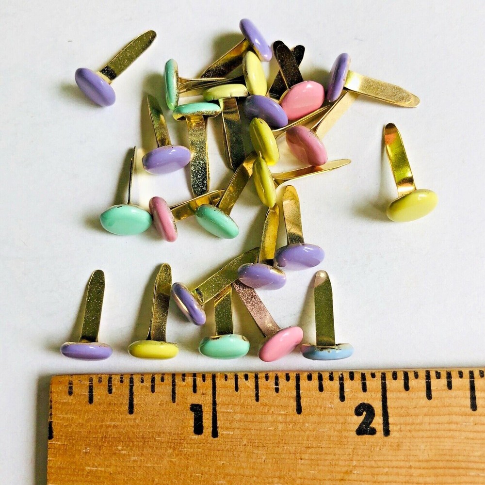 25 Med.10mm 5/16 Pastel Color Brads Scrapbooking