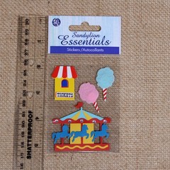 Sandylion Amusement Park Carousel Dimensional Scrapbooking Stickers