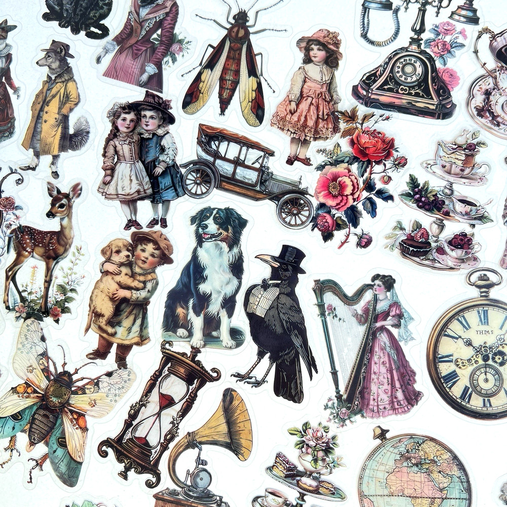 Victorian Style Stickers Junk Journal Collage Scrapbooking
