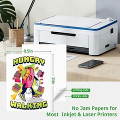 Versatile 110 Sheets Glossy Printable Vinyl – Perfect for Labels & Crafts