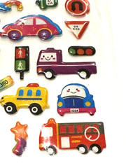 Transportation Stickers Truck Ambulance Scooter Taxi Bus Stop Lot of 2 NEW READ