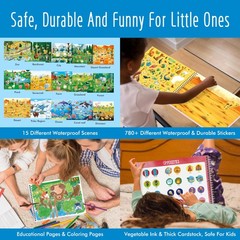 Animal Habitat Sticker Book 780+ Stickers 15 Scenes