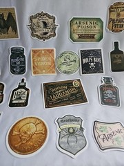Lot Of Halloween Potion Bottle Label Stickers Journal Collage Apothacary Book