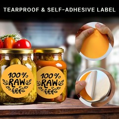 3 Inch Round Thermal Stickers, Self-Adhesive Circle Direct Thermal Labels, 50…