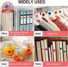 5000 PCS 3/4″ Colored Dot Stickers – 10 Bright Colors Removable Color Coding Lab