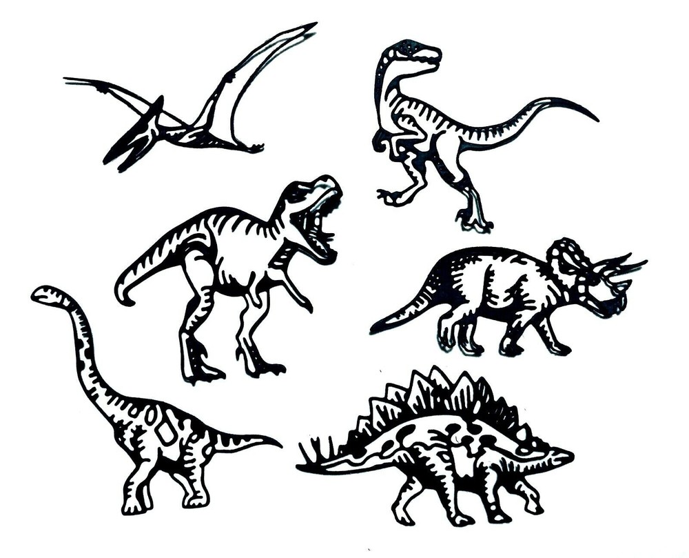 DINOSAUR/ DINOSAURS SILHOUETTE DIE CUT/ CUTS, SUPER INTRICATE & DETAILED