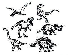 DINOSAUR/ DINOSAURS SILHOUETTE DIE CUT/ CUTS, SUPER INTRICATE & DETAILED