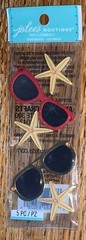 RARE Jolees Mini Sun Glasses & Star Fish Beach Vacation Sea Scrapbook Stickers