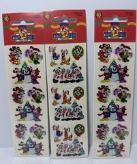 Vintage Sandylion Stickers Christmas Mickey Minnie Donald Goofy Pluto Lot Of 3