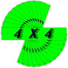 Chartreuse Green Vinyl Slogan Stickers – 12-Pack for Car Dealer Windshield Adver