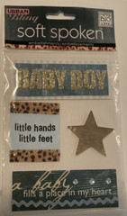 WOW NICE! Lot of 4 MAMBI Soft Spoken 3D stickers BOY / DAD Theme Fast Fair Ship!