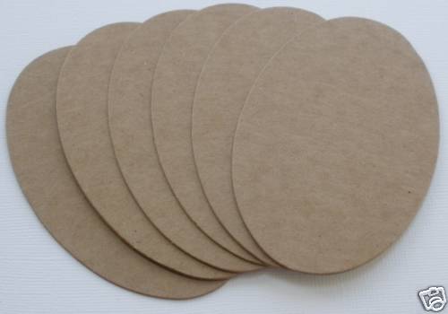 {6} ELONGATED OVAL SHAPES – Raw Bare Chipboard Die Cuts