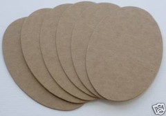 {6} ELONGATED OVAL SHAPES – Raw Bare Chipboard Die Cuts