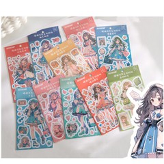 Kawaii Lolita Girls Paper Stickers Journal Planner Diary Decorative Crafts Kids