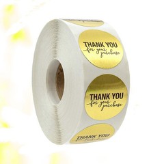Round Thank You Labels Sticker Self-adhesive Home-made Sticky Wrapping Stickers