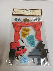 NEW Recollections Signature THEATRICAL Dimensional Stickers 10 pcs NIP