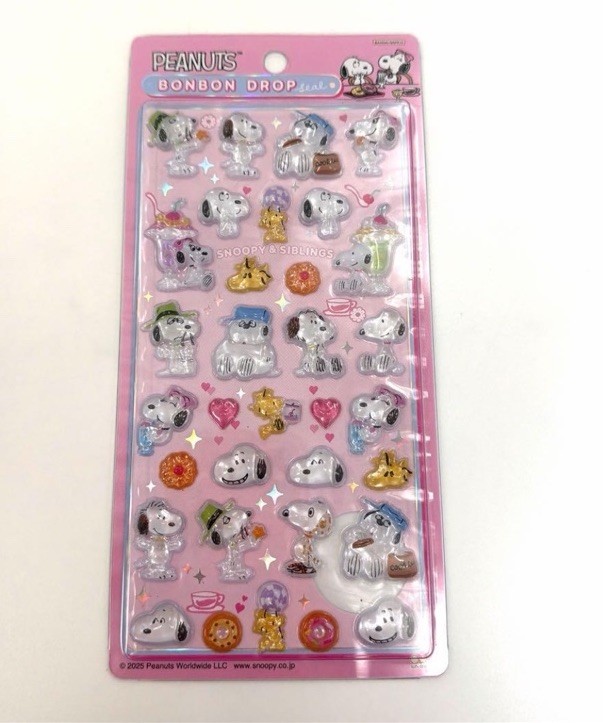 3D Stickers, Bonbon Drop Stickers, Peanuts, Snoopy Stickers