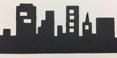 CITYSCAPE BORDER Die-Cuts(3pc) Approx.1-3/4″x 12″Town•Metropolitan •Skyline•USA•