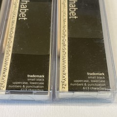 4-Making Memories Simply Stated Rub On Large / Small Black Alphabet Sets. NEW!!