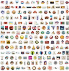 200Pcs World Travel Stickers Pack, Vacation Sticker Famous City Landmark Wate…