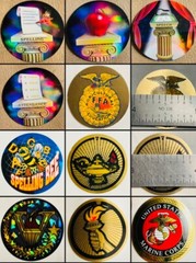 Mylar Sticker 2″ Trophy Party Favor Teacher VFW FFA Scrapbook 5/.99 You Choose