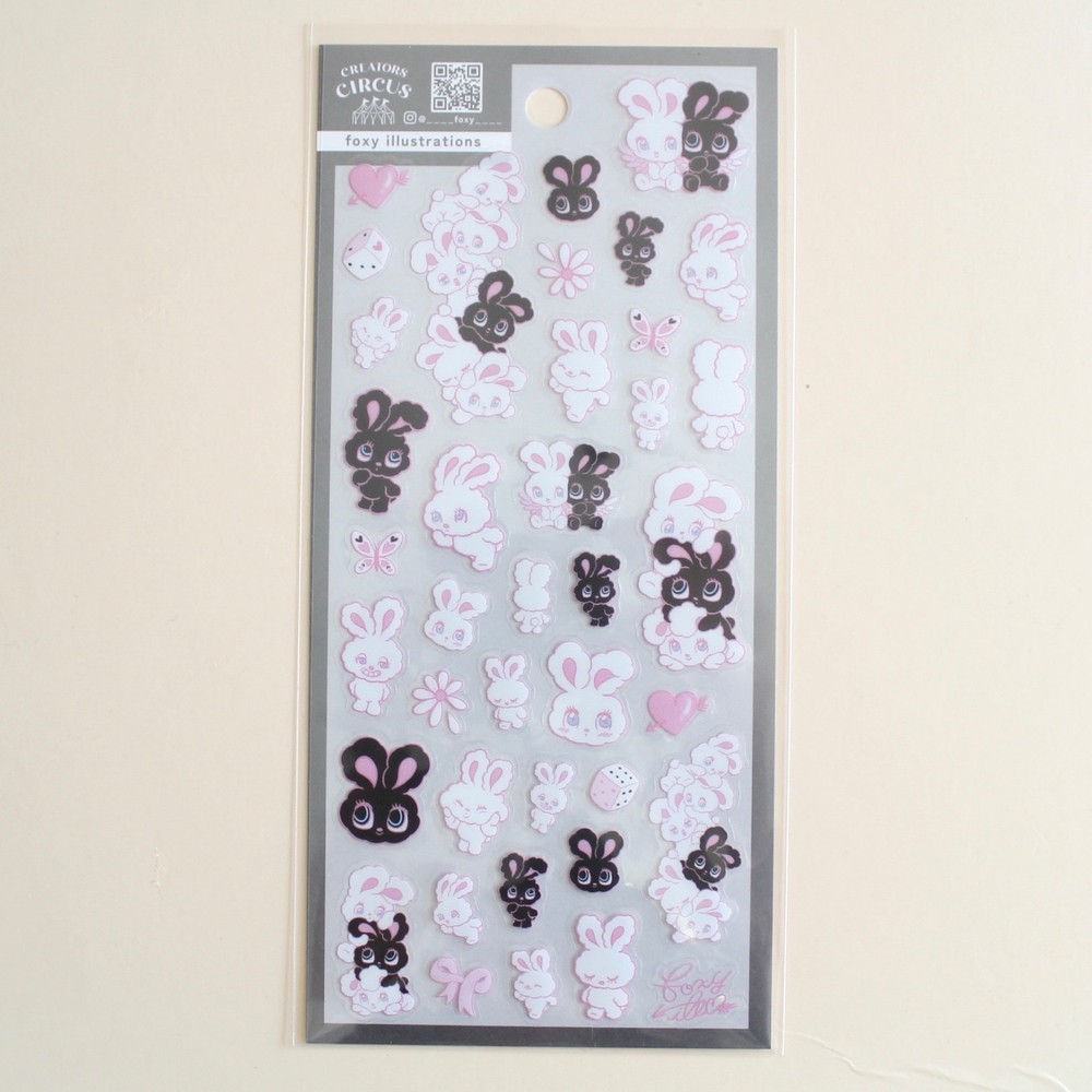 Foxy Illustrations Sticker Sheet cute kawaii brand new creators circus