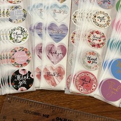 300pcs Cute Thank You Stickers 1 inch Small Business Decorate Envelopes Sealing