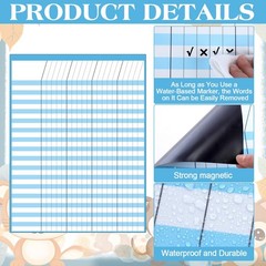 17 x 22 Inch Large Magnetic Dry Erase Incentive Chart Homework Progress Track…