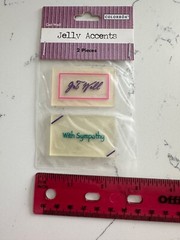 Colorbok Jelly Accents 2 PC ~ Get Well ~ Get Well With Sympathy Scrapbooking