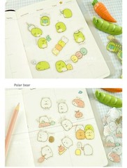 20 cute Sumikko Gurashi sticker pack journal kawaii bear korean japan stationery