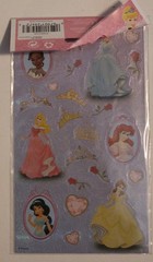 New scrapbook stickers Disney Princesses 4 sheets Cinderella Belle Ariel crown