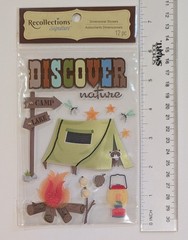 Discover Nature Camping Scrapbooking Stickers by Recollections Tent Fire Lantern
