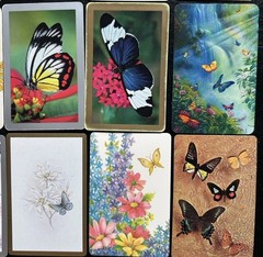 Single Swap Playing Cards Butterflies Colorful Lot of 24 cards many vintage