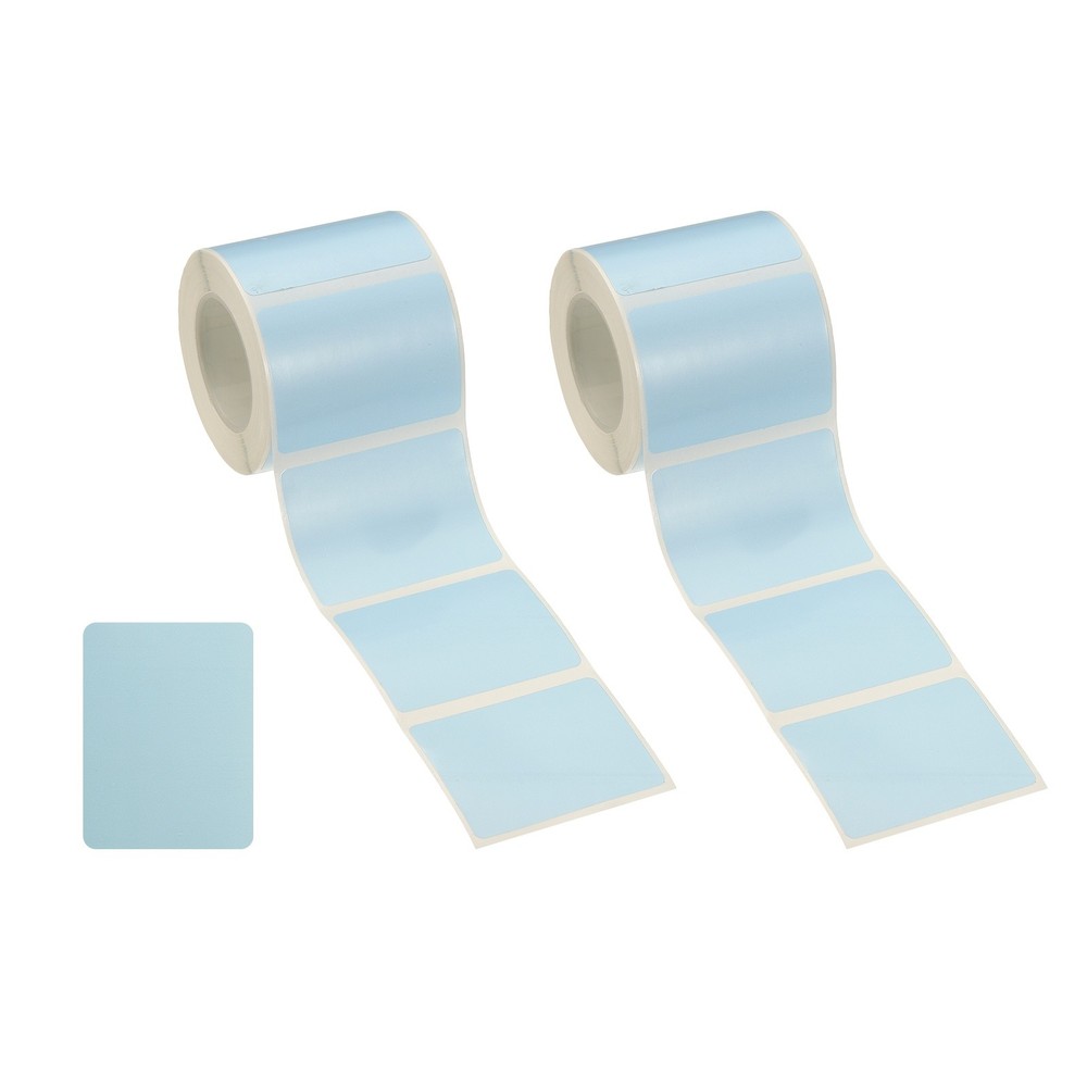 460 Pcs Thermal Sticker Paper, 1.6×1.2″ Square Thermal Printer Label, Blue