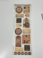 Rebecca Sower Nostalgique Stickers Vintage Tags 1 Sheet