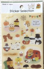 GAIA Natural Halloween Sticker Selection Pumpkin Ghost Sweets Party MADE JAPAN