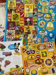 Mixed Lot Scrapbook Reward Vintage Stickers Shopkins Disney Kittens Animals