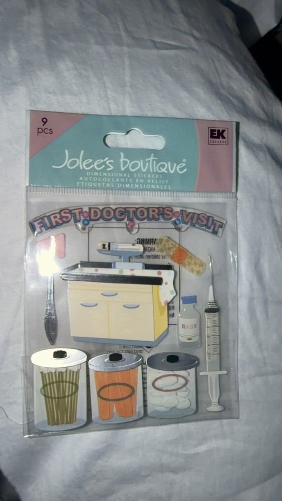 RARE Jolee’s Getting Your Shots Baby’s 1st Doctor’s Visit Scrapbooking Stickers