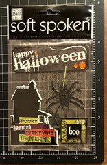 Soft Spoken Dimensional Embellishments HAPPY HALLOWEEN or MORE CANDY trick treat