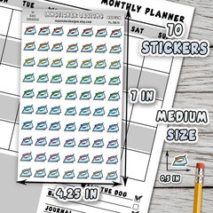 Iron Stickers, Mini Icon Reminder Planner stickers, Journals, Scrapbooks